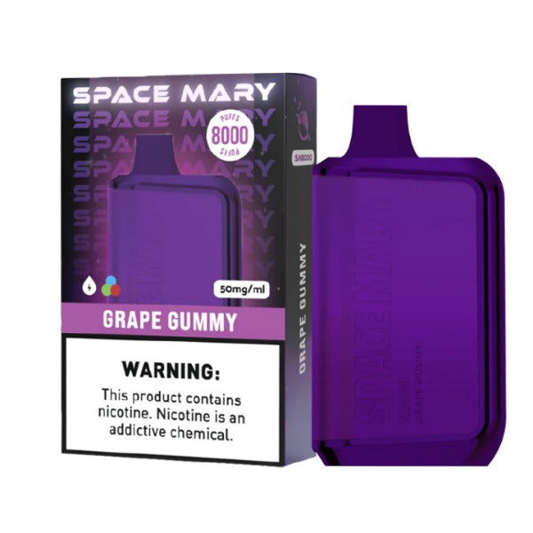 Best Deal Space Mary SM8000 Puffs Recharge Vape 18mL Grape Gummy