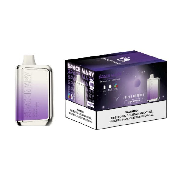 Best Deal Space Mary SM8000 Puffs Recharge Vape 18mL Triple Berries