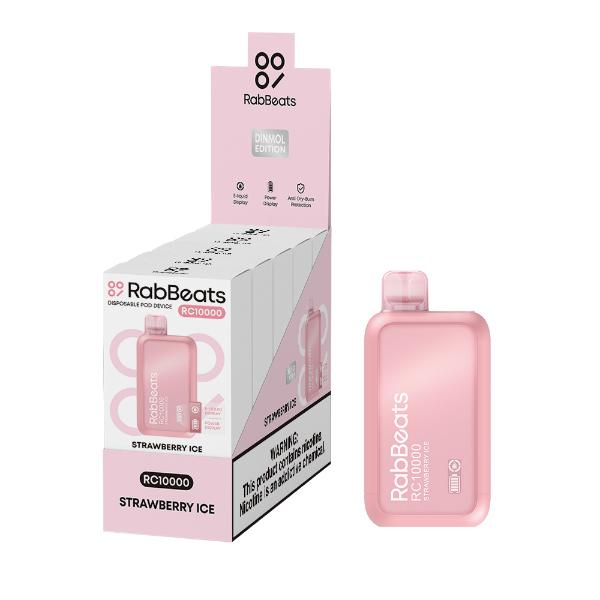 Best Deal RabBeats RC10000 10000 Puffs Disposable Vape 18mL Strawberry Ice