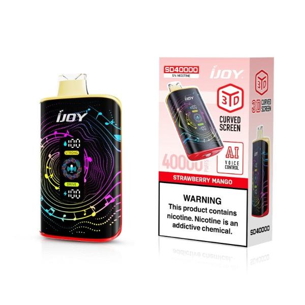 iJoy SD40000 40K Puffs AI Voice Control Disposable Best Flavor Strawberry Mango