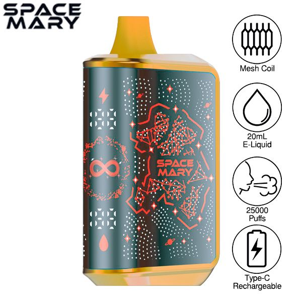 Best Deal Space Mary MA25000 Disposable Vape 20mL 5 Pack - Strawberry Banana