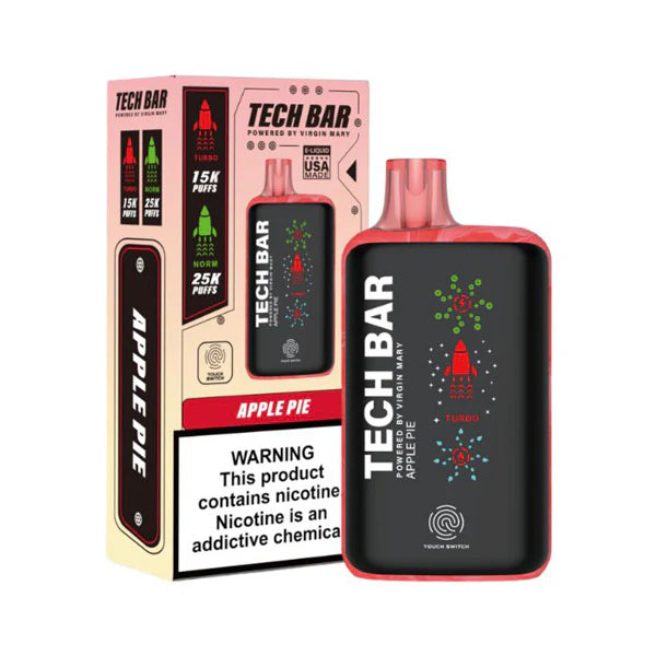 Tech Bar 25000 Puffs Disposable Best Flavor Apple Pie