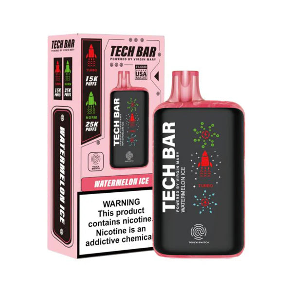 Tech Bar 25000 Puffs Disposable Best Flavor Watermelon Ice