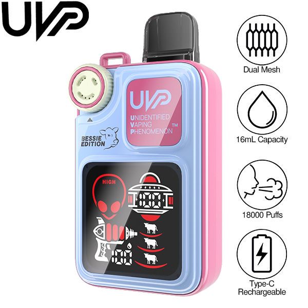 Best Deal UVP Bessie Edition 18K Puff Rechargeable Vape 16mL