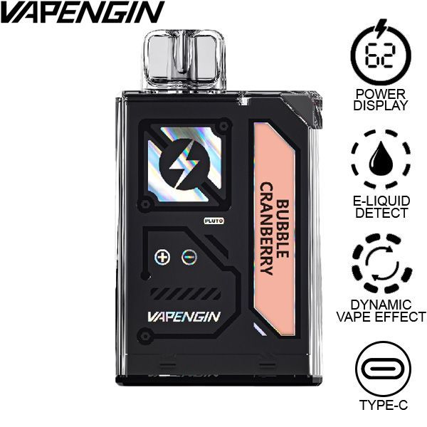 Vapengin Pluto 7500 Puffs Disposable Vape 17mL  Best Flavor Bubble Cranberry